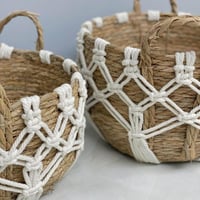 طقم سلال خوص وحبل