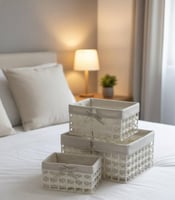 سلال تخزين لون ابيض