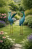 ديكور طيور حديقة معدنية