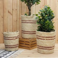 سلال خوص ثلاث قطع