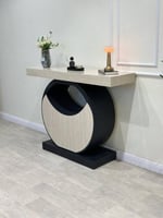 كونسول مدخل بديل الرخام بقاعدة خشبية فاخرة*عروض