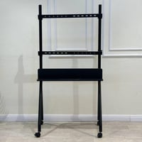 حامل تلفزيون متنقل مزود بعجلات لأجهزة التلفزيون با...