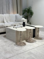 طاولة كنب فاخر مع 6 خدمة بتصميم عصري ومواصفات مميز...