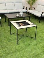 منقل شوي حديد مع سطح سيراميك مربع بكفرات متحرك *عر...