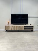 طاولة بلازما خشب بيج مقاس 180 سم - بتصميم أنيق وفا...