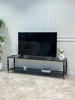 طاولة بلازما دورين زجاج اسود