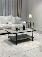 طقم طاولات ضيافة وخدمة خشبية رمادي