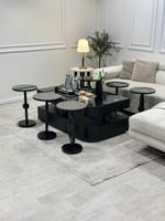 طقم طاولات خشبي1+6