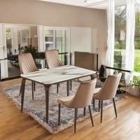 طاولة طعام سطح رخام 4 كرسي