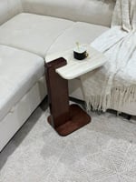 طقم طاولات خشب مع بديل رخام فاخر (1 + 6)*عروض