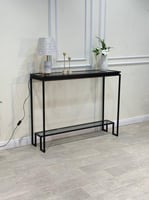 كنسول مدخل زجاج أسود بتصميم فاخر من تودو