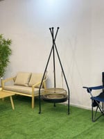 منقل حديد دائري بكفرات متحركة