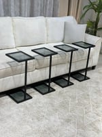 طقم طاولات خدمة اسود– 4 قطع بلمسة فاخرة