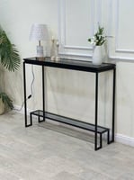 كنسول مدخل زجاج أسود بتصميم فاخر من تودو