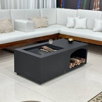 منقل بكس ديكور صاج لون أسود بدون غطاء