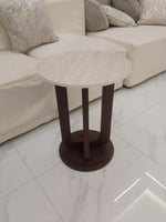 طاولة خدمة مفرد خشب بني