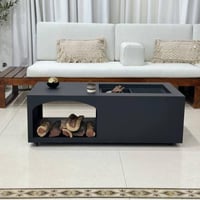 منقل بكس ديكور صاج لون أسود بدون غطاء