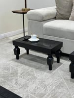 طقم طاولات أرضي لون اسود مع 6 خدمه*عروض