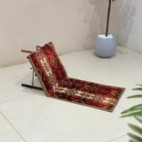 كرسي أرضي للرحلات والتخييم مع مسند ظهر متعدد الألو...