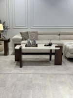 طقم طاولات خشب مع بديل رخام فاخر (1 + 6)*عروض