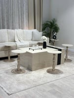 طاولة كنب فاخر مع 6 خدمة بتصميم عصري ومواصفات مميز...