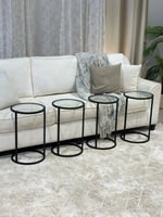 طقم طاولات خدمة أنيق – 4 قطع لمسة فخامة تكتمل بها...