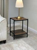 طقم طاولات ضيافة وخدمة خشبية بني