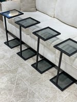 طقم طاولات خدمة اسود– 4 قطع بلمسة فاخرة