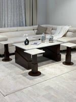 طقم طاولات ضيافة بديل رخام