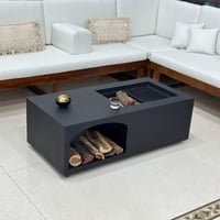 منقل بكس ديكور صاج لون أسود بدون غطاء