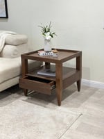 طاولة زاويه قشر جوز الهند مفرد - تصميم عصري