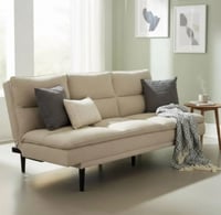 كنب قماش بيج متعدد الاستخدامات - بتصميم فاخر