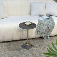 طاولة خدمة دائري مفرد سطح خشب