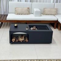 منقل بكس ديكور صاج لون أسود بدون غطاء