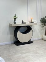 كونسول مدخل بديل الرخام بقاعدة خشبية فاخرة*عروض