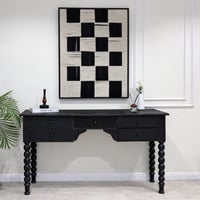 مدخل - كنسول خشب اسود مع 5 درج * عروض