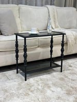 طاولة خدمة زجاج اسود