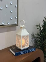 فانوس رمضاني مضيى بلاستيك لون ابيض