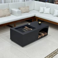 منقل بكس ديكور صاج لون أسود بدون غطاء