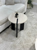 طقم طاولات شبيه الرخام (1+1) *عروض رمضان