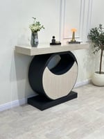 كونسول مدخل بديل الرخام بقاعدة خشبية فاخرة*عروض