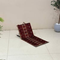 كرسي أرضي للرحلات والتخييم مع مسند ظهر متعدد الألو...