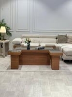 طقم طاولة ضيافة زجاج مرايا مع 4 خدمة - تصميم عصري