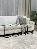 طقم طاولات خدمة أنيق – 4 قطع لمسة فخامة تكتمل بها...