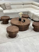 طقم طاولات ارضيه قشره جوز