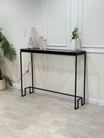 كنسول مدخل زجاج أسود فاخر