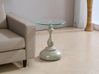 طاولة خدمة بسطح زجاج شفاف