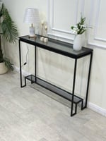 كنسول مدخل زجاج أسود بتصميم فاخر من تودو