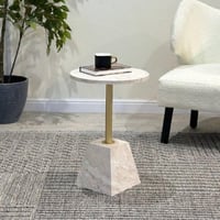 طاولة خدمة دائري بديل رخام