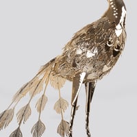 مجسم طاؤوس معدن ذهبي